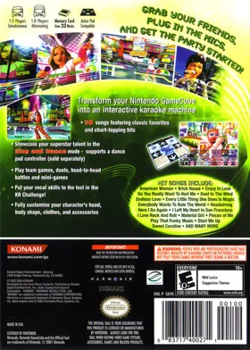 Karaoke Revolution Party box cover back